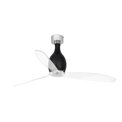 FARO MINI ETERFAN 32027 50,4“ matná čierna/transparentná Reverzný stropný ventilátor