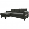 MID.YOU ROHOVÁ SEDACIA SÚPRAVA, textil, tmavosivá - Online Only obývacie izby - 001454003203