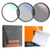 K&F Concept K&F 58mm 3pcs Professional Lens Filter Kit (MCUV/CPL/ND4) + Filter Pouch+3pcs*Cleaning Cloth