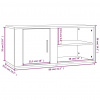 vidaXL TV skrinky 2 ks dymový dub 80x31,5x36 cm spracované drevo - Hnedá - 29334-170563