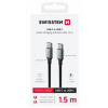 SWISSTEN DATOVÝ KABEL TEXTILE II USB-C / USB-C 1,5 M ČERNÝ 71528203