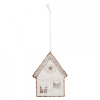 Clayre & Eef Závesná dekorácia zasnežená perníková chalúpka Frosted Ginger - 8*1*10 cm - Clayre & Eef