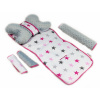 Baby Nellys Komplet do kočíka - podložka, polštářek, potah na popruhy a barierku č. 5