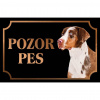 Louisianský leopardí pes - Kovová tabuľka POZOR PES