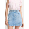 Rifľová sukňa Pepe Jeans MINI SKIRT HW SLIT PL901208 modrá L