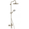 Axor Montreux - Showerpipe s termostatickou batériou a hornou sprchou 1jet, kefovaný nikel 16572820