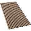 Denpanels Akustický obklad stěny z ořechového MDF přírodní akustická plsť černá 119,8 cm