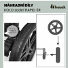 HAUCK Koleso ZADNÉ RAPID 3 BLACK
