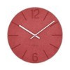 LAVVU LCT5023 - LAVVU Červené hodiny Natur vyrobené v Čechách ⌀34cm