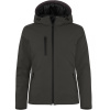 CLIQUE Bunda Padded Hooded Softshell Women, dámská COT67095367001-dark grey S Šedá tmavá