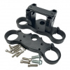 Okuliare pitbike s klemami CNC 45/48, čierne