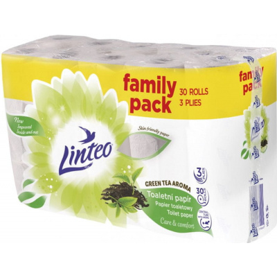 LINTEO Care & Comfort Green Tea 3 -vrstvový toaletný papier 30ks