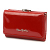 Pierre Cardin Dámska peňaženka 07 SHINY 117 Červená lakovaná prírodná koža