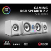 C-TECH reproduktory SPK-16, 2.2, 16W, RGB podsvícení, 3,5mm jack, USB napájení, bílé