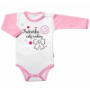 Baby Nellys Body dlhý rukáv s vtipným textom Trenérka celé rodiny