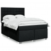 Box spring postel s matrací černá 140 x 190 cm textil Černý 3292785