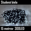 Vianočné osvetlenie LED 300 studená biela 15m