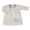Dojčenské šatôčky s bolerkom Lovely Teddy, Minetti - ecru/sivé Minetti