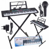 Klavír, organ, keyboard + mikrofón pre deti (KLÁVESNICA ORGAN PIANO PRE DETI NA UČENIE ZÁBAVY USB MP3 MIKROFÓN + STOJAN)