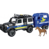 CITY SERVICE CAR - 1:14 - Policejní auto s přívěsem a koněm (se zvukem a světly)