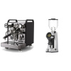 Rocket Espresso Mozzafiato FAST V, black + Eureka Helios 75, chrome