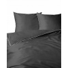 Kompletná posteľná bielizeň Detexpol hladká sivá satén 200x220 cm