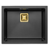 Alveus QUADRIX 50 MONARCH kuchynský granitový drez so sifónom 56x46 -Twilight+prepad gold 1108038+gold