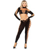 Leg avenue - crop top and leggings cut-out seamless black
