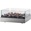 Philippi Olejová lampa FIREPLACE 23 cm, strieborná