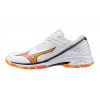 Pánska obuv na badminton/squash Mizuno Wave Claw 3 - white/citrus/calypso coral - Biely (46)