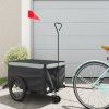 vidaXL Vozík za bicykel, čierno sivý 30 kg, železo 94098