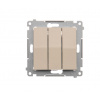 Kontakt Simon Vypínač trojitý podsvietený Simon54 PREMIUM/NATURE BS béžový DW31L.01/41