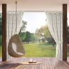 Eurofirany Záves 155x260 cm vodoodolný polyester krémový púdrový GARDEN