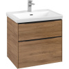 VILLEROY & BOCH Subway 3.0 závesná skrinka pod umývadlo, 2 zásuvky, 622 x 478 x 429 mm, Oak Kansas, C57601RH