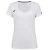 Babolat Play Cap Sleeve Top Girl - white/white - Biely