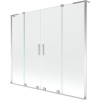 Mexen Velar L Duo dvojkrídlový sprchový záves 200 x 150 cm, priehľadný, chróm - 896-200-003-02-01