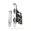 AXAGON PCEA-S2N, PCIe radič - 2x sériový port (RS232) 250 kbps, vrátane LP PCEA-S2N
