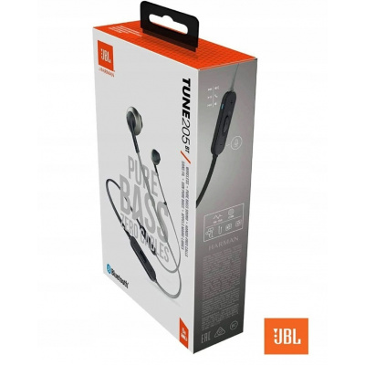 Bezdrôtové slúchadlá do uší JBL T205BT BLK