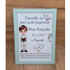 Drevený fotorám pamiatka na prvé sväté prijímanie chlapec