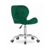 Otočná kancelárska stolička SUPPLIES AVOLA – zelená zamatová na kolieskach