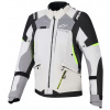 Dámska bunda ALPINESTARS Stella V4 Drystar svetlosivo tmavosivo čierno žltá fluo