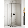 New Trendy Smart Black sprchovací kút 80x80 cm obdĺžniková čierna matné/priehľadné sklo EXK-4159