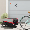 Vozík za bicykel, čierno červený 45 kg, železo-ForU-94069