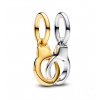 Pandora Dvojitý bicolor prívesok Putá Shine Moments 763435C00