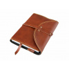 Kožený variabilní obal na knihy Nýty XL Měděný