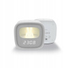 Budík s LED nočným zajačikom PURE FNL-06 AURORA biely štvorcový Forever