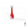 FARO Barcelona FARO 32002 - Stropný ventilátor ETERFAN červená/číra pr. 128 cm + diaľkové ovládanie FA32005 + záruka 3 roky zadarmo