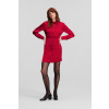 ŠATY KARL LAGERFELD KARL CHARM SATIN SHIRT DRESS CHILI PEPPER