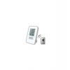Solight bezdrôtový teplomer, teplota, čas, budík, biely (TE44)