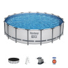 Bestway Bazén Bestway® Steel Pro MAX, 56462, kartušová filtrácia, rebrík, plachta, 549x122 cm